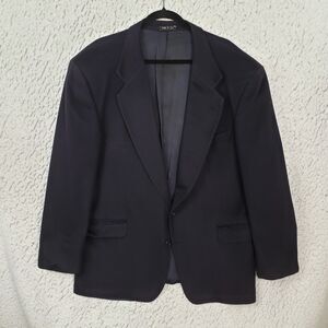 Vintage Union Made Cashmere Blazer Men's 46R Black USA ACTWU Old Money Luxe Chic